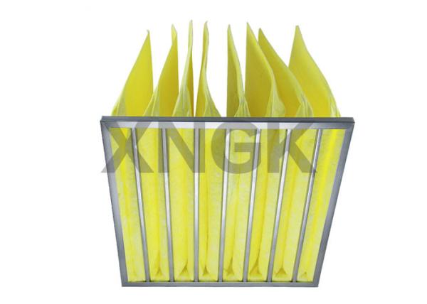AHU Multiply Glassfiber Media Air Filter For AHU F8 Efficiency 24 * 24 * 12 Inch