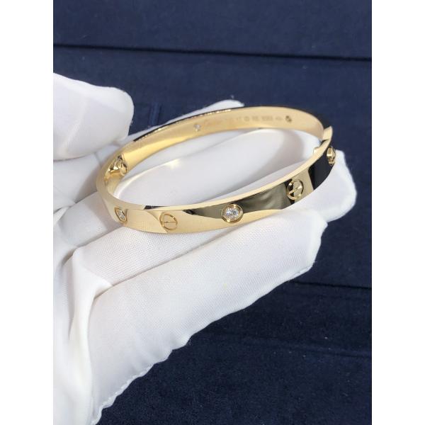 High-End High Quality Elegant Amazing Car Tier 18k LOVE Bracelet 4 Diamonds