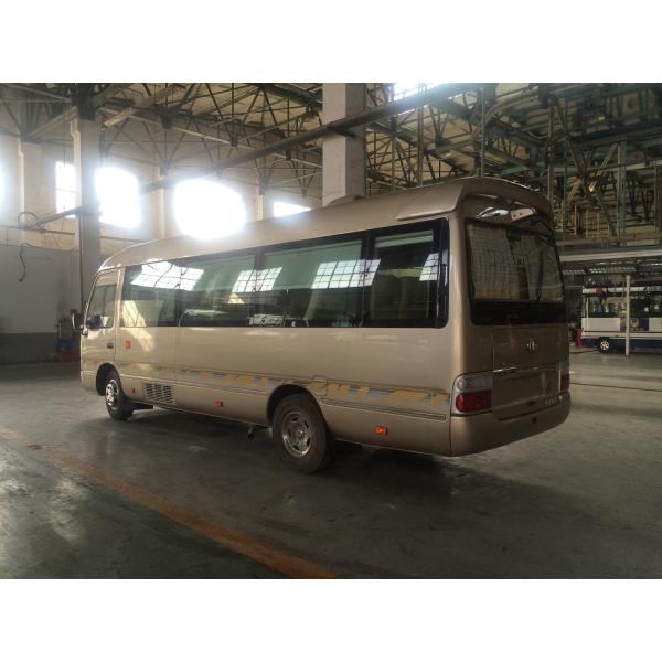 Blue 2x1 Seat Arrangement Coaster Minibus / Diesel Minibus Long Distance Transport