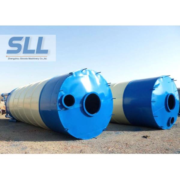 Waterproof Steel Cement Silo , Batching Plant Silo Convenient Installation