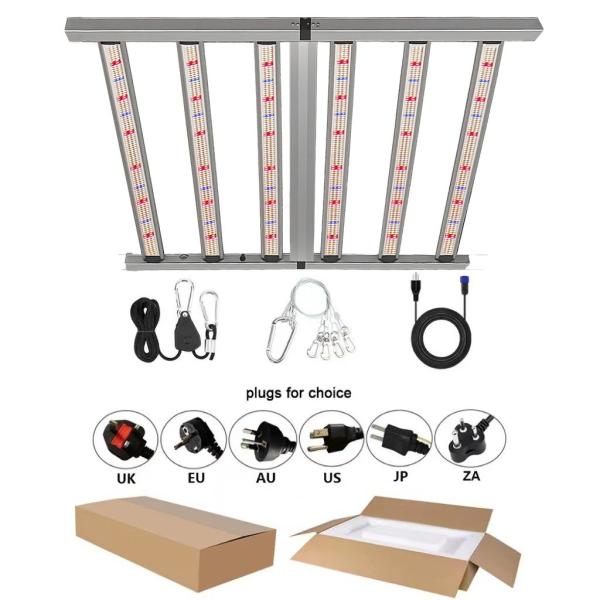 Full Spectrum 4x4ft 6 Bar 640W LED Grow Lights ANDY Meilleur lampe pliante commerciale SAMSUNG LM281B