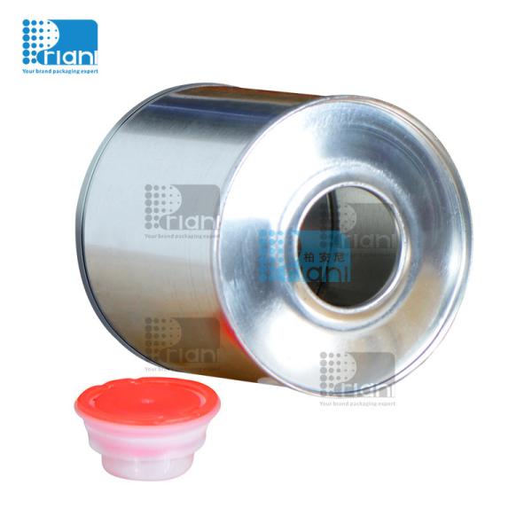 0.5L-1L Boîte d'étain de peinture 1 litre Boîtes d'emballage métalliques avec bouchon à vis de bouchon en plastique