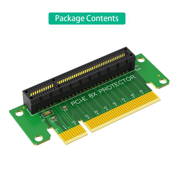 PCI-E 8X Riser Card 90-Degree Left-Angle 1U Server Adapter 9.3X5.5X3cm