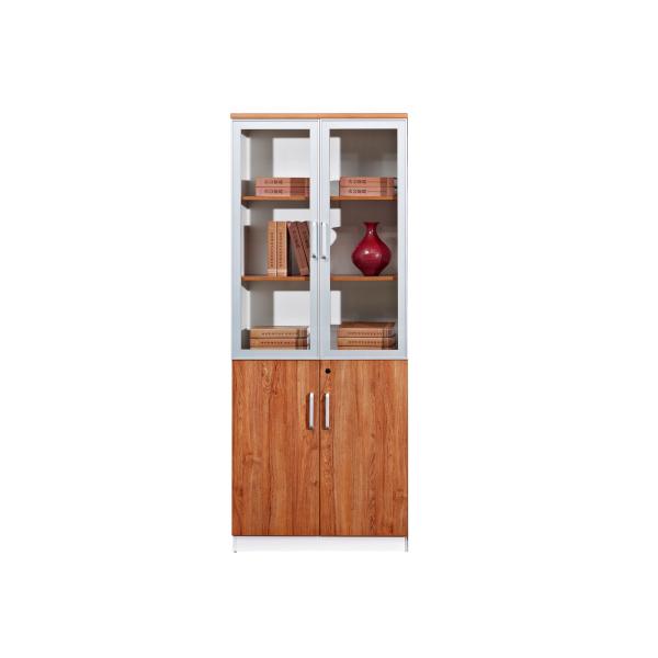 Glass Door Office File Cabinets Adjustable Shelf Board 800W*400D*2000H MM Size