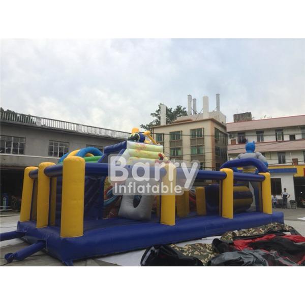 Выполненная на заказ раздувная полоса препятствий с скольжением бэтмэн с материалами брезента ПВК