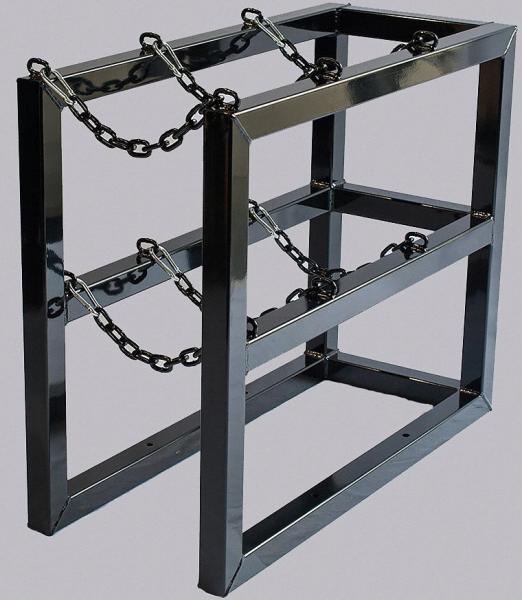 Metal Fab Steel Gas Cylinder Rack Black Painting Cylinder Bottle Rack