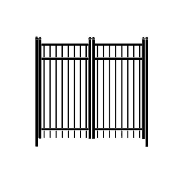 House Gates Design Garden Black Iron Fence Panels , Outdoor Metal Fence