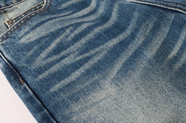 Lyocell Blend Lightweight Summer Denim Pants Elastic Waist Drawstring Denim Pants Wide