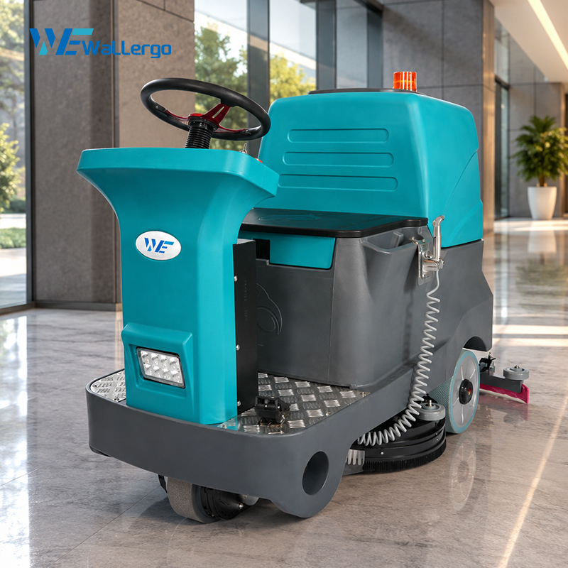 Industrial Floor Cleaning Machine Battery Powered Electric Ride on Cleaning Machine for Warehouse Parking Lot