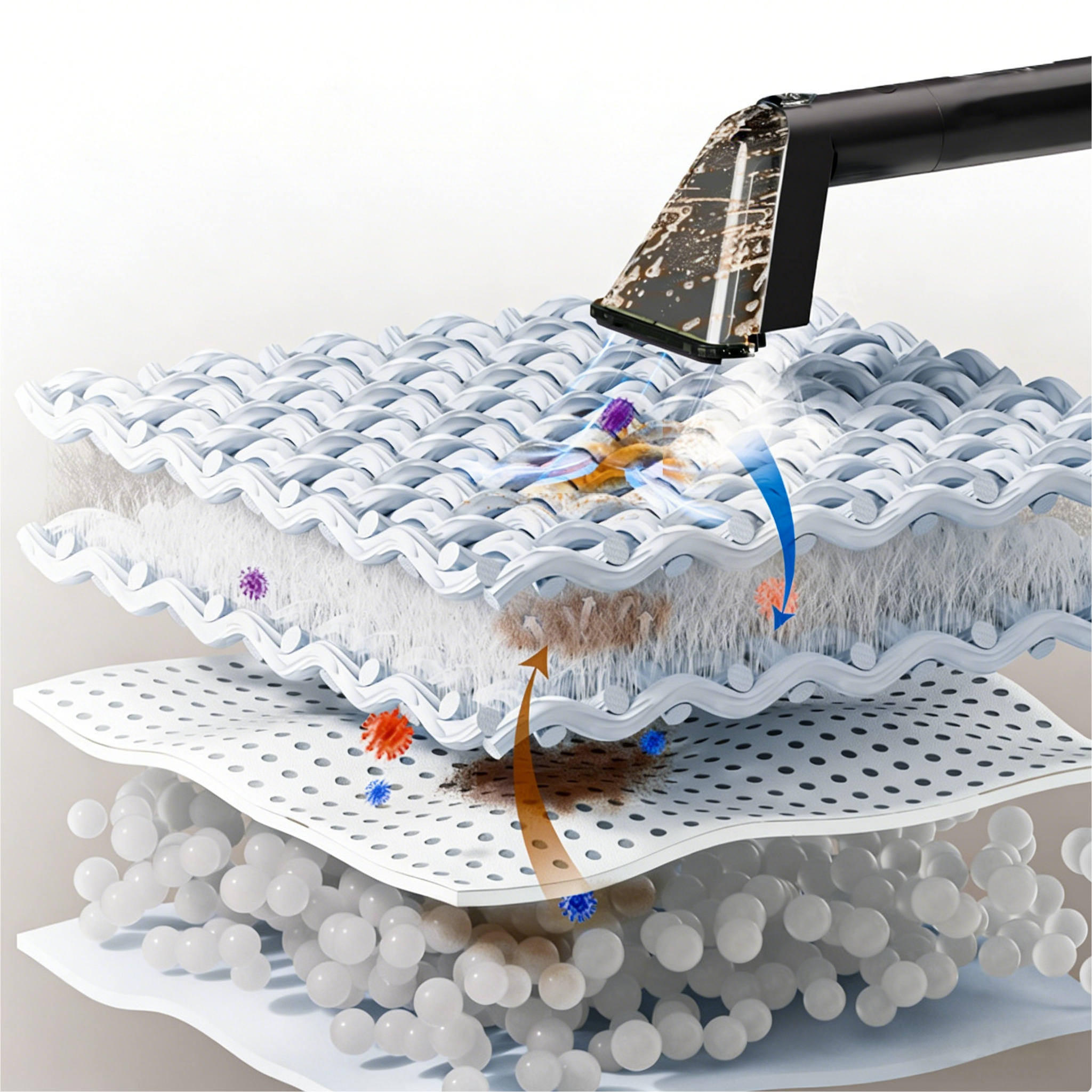 Multifunctional Steam Fabric Cleaner with Auto Cord Rewind