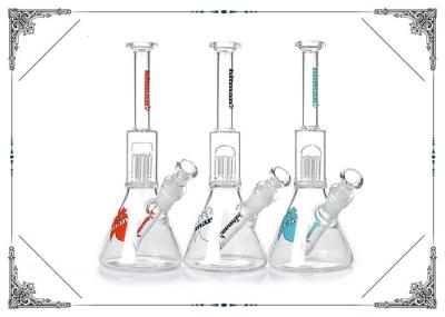 10 Inches Hitman Glass Smoking Water Pipes With 8 Arms Tree Percolator Bongs Mix Color