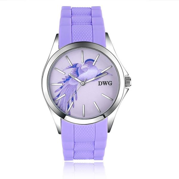 Montre de sports de silicone du Japon Movt avec la bande interchangeable multicolore