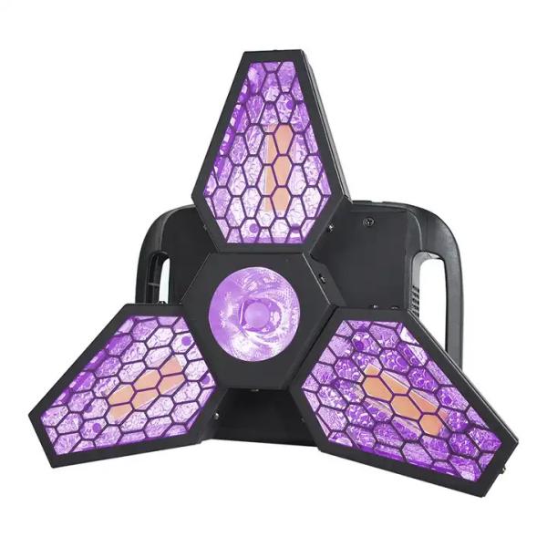 3* 60W RGB Infinitely Rotating Strobe Triangle Pixel Retro Effect Light