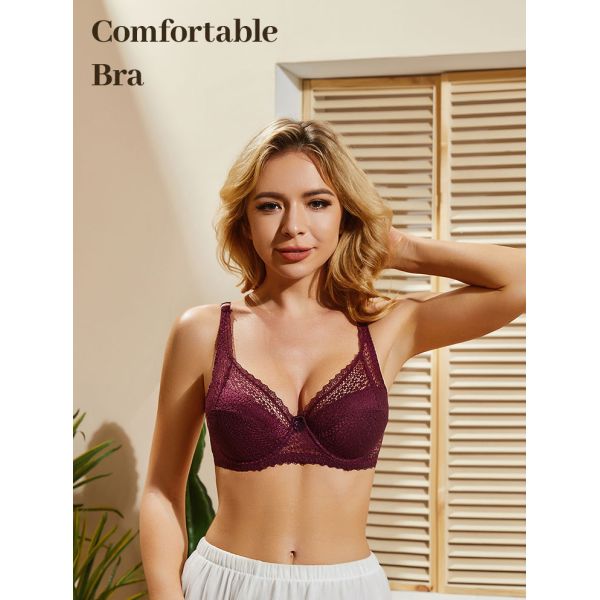 Wholesale Women Bra Lace Decoration Sexy Bras Adjustable Straps High Quality for Female C/D Cup Bras