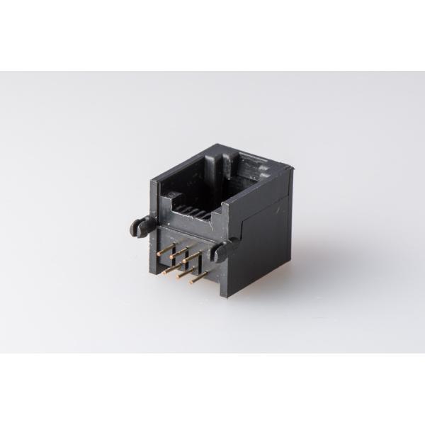 6P6C 90 Degree RJ11 RJ45 Modular Jack , Rj45 Data Jack Full Plastic Single Port