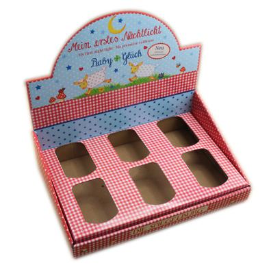 Logo Printing Corrugated Display Box , Shelf Ready Packaging Boxes Folding PDQ Storage Tray