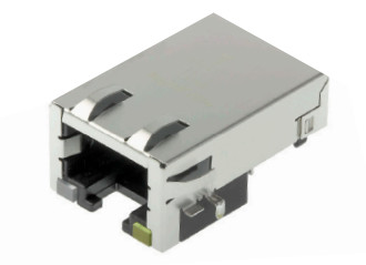 1840437-1 LEDで遮断されたミッドプレンのギガビットRJ45接続器