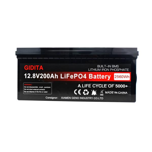 батарея 20kg 520*238*220mm системы солнечной энергии 12.8V 200AH LiFePO4