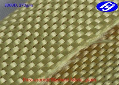Tela lisa 3000D 270GSM da fibra de Kevlar Aramid para o reforço da estrutura
