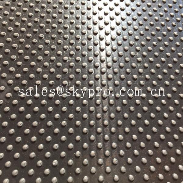 Industrial rubber flooring mat with assorted colors and textures