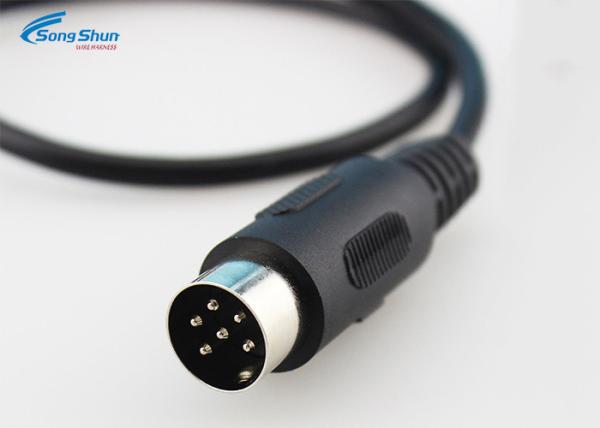 5 Pin Din Plug Radio Cable Wire Harness Female Socket Plastic Handle Connector