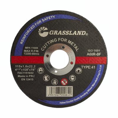 115 X 1 X 22.2 MM Metal Grinding Discs with Multilevel Glass Fiber Mesh and Resin Bonded Material