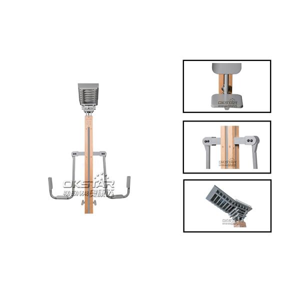 wooden street lamp outdoor fitness leg exercise machine