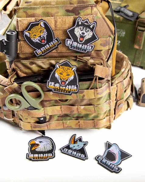 Woven Embroidered Business Logo Patches Velcro For Company Hats OEM ODM