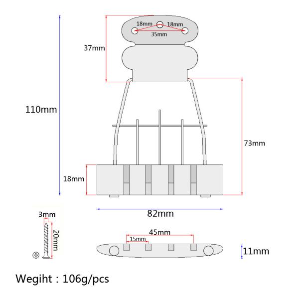 Jazz Bass Bridge Tailpiece Silver 4 Strings Low Tailpieces Замещение цинкового сплава