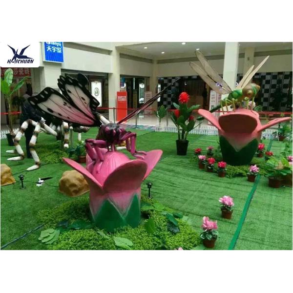 Outdoor butterfly Animatronic Animals Realistic Custom Insects Flower Decoration