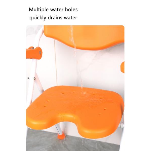 Foldable Bathroom Chair For Elderly 67*56* 78-89cm Medical Shower Chair Wrapped Backrest