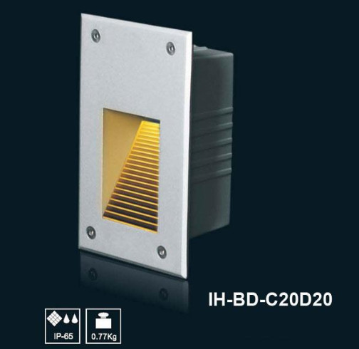 Led Recessed Step Wall Light Warm White Aluminum Outdoor Stair Wall Lamp