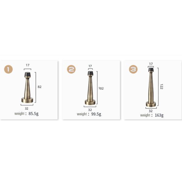 Indoor Anti Collision Brass Door Stopper strong magnetic 49mm 84mm