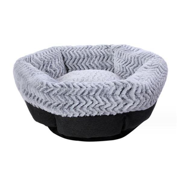 Deep Wall Round Pet Bed With Soft Fleece Cozy Self Warming Dog Cat Bed
