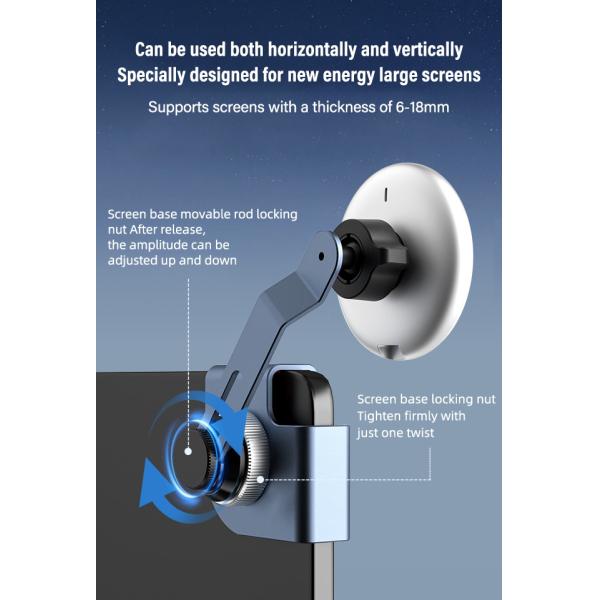 Elegante y duradero soporte de teléfono de automóvil magnético de metal cargador inalámbrico con luz para Iphone