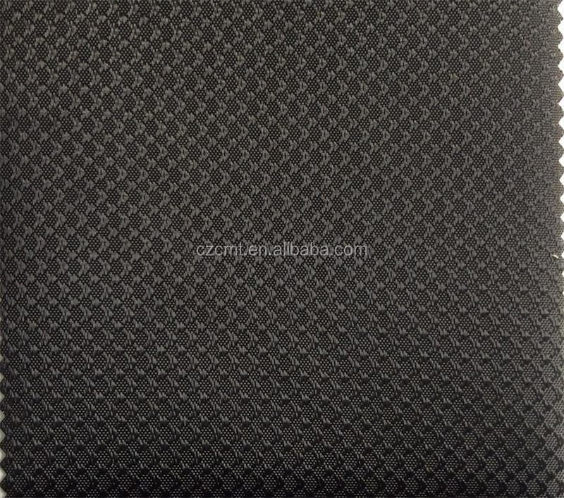 Medium Weight Flame Retardant 100% Polyester Diamond Black Jacquard Fabric 420D Oxford