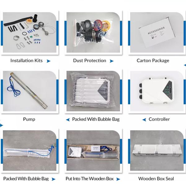 6 дюймов 5.5кв водяная помпа головы АКДК 98 метров гибридная солнечная для системы глубокой скважины