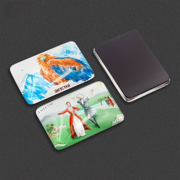 Sublimation Crystal Glass Fridge Magnet Customized Glass Refrigerator Magnets Blanks