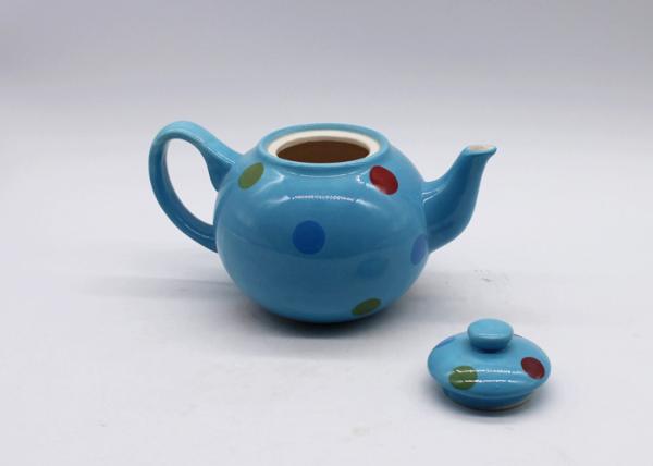 Christmas Design Decoration Ceramic Houseware Blue Color Dolomite Teapot Tableware Set