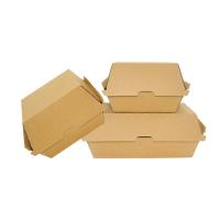 Customized hamburger box eco-friendly and biodegradable food grade corrugated paper packaging fast food box