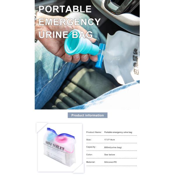 сумка мочи силикона посуды силикона перемещения 4pcs 800ML складная