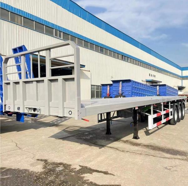 Steel Flatbed 40feet 50 Ton Container Shipping Semi Trailer Transport Truck Trailer