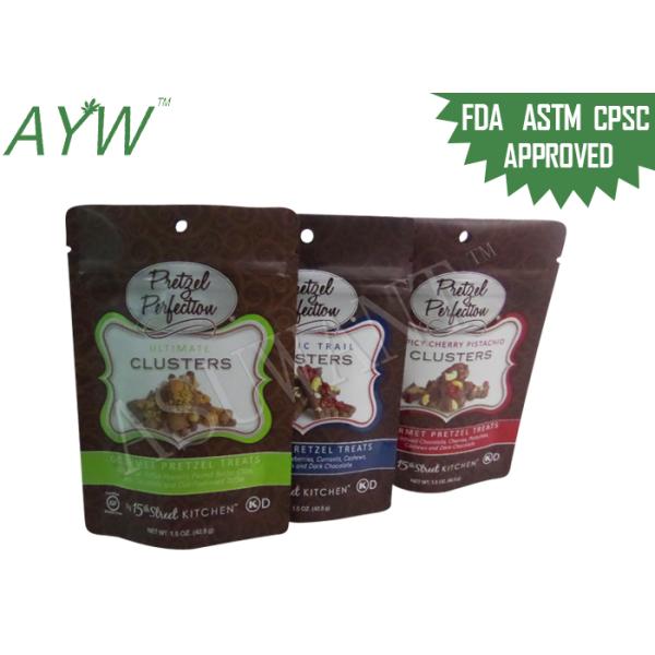 Plastic Food Stand Up k Bags Moisture Resistant , PET Biodegradable Food Packaging Pouches