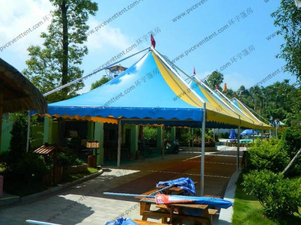 Wind Resistant Pagoda Party Tent Blue And Yellow Colorful PVC Roof Cover For Party