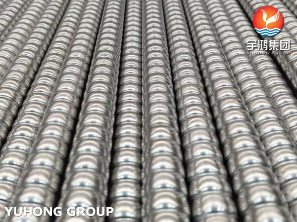 ASTM A213 TP304L S30403 ステンレス鋼コルゲートチューブ 熱交換器における伝熱性能向上