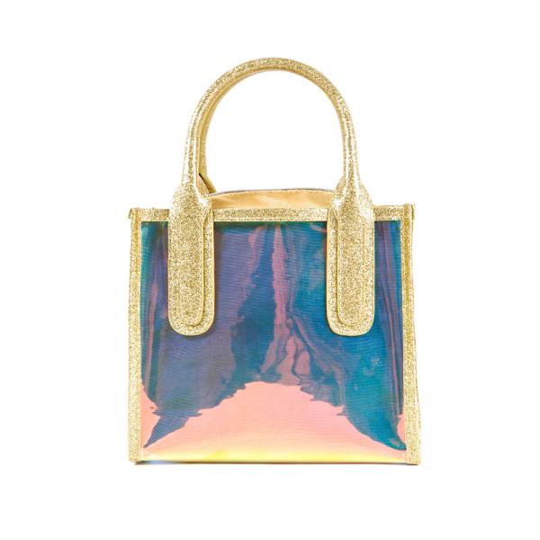 Transparent Iridescent TPU Waterproof Beach Bag With Shoulder Strap