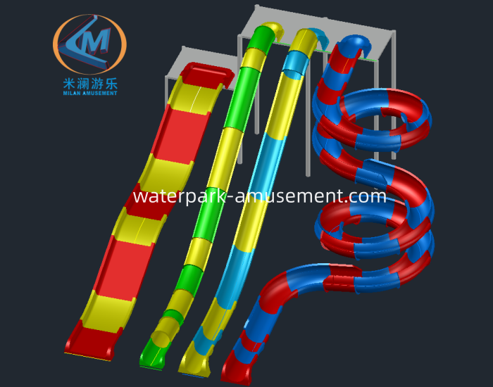 FRP Material Water Slide with 12+ Years Lifespan and Customizable Design for Adults and Big Kids