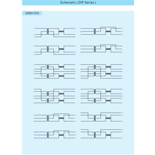 Low DCR POE Lan Transformer / 88 Pin Electronic Power Transformer 350uH OCL With 8mA Bias