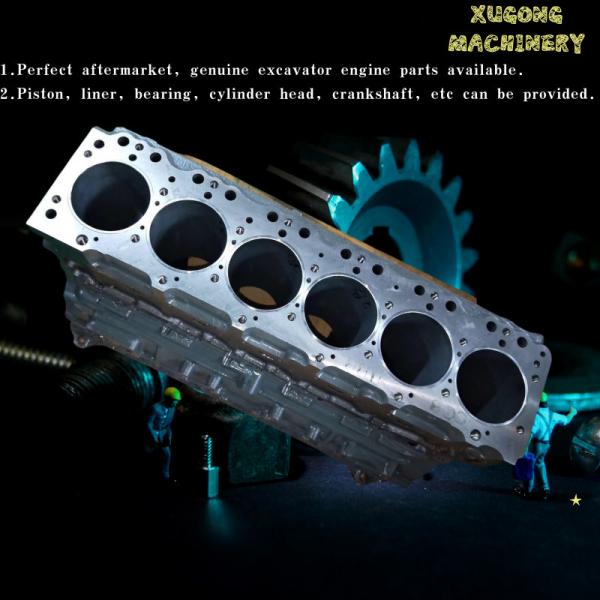 Bloco de cilindro do motor 6BG1T diesel para a máquina escavadora de EX400 ZAX200 ZAX230-6
