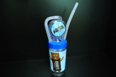 8.5 Inch Blue Cartoon Character Water Bottle For Children Various Color / Size